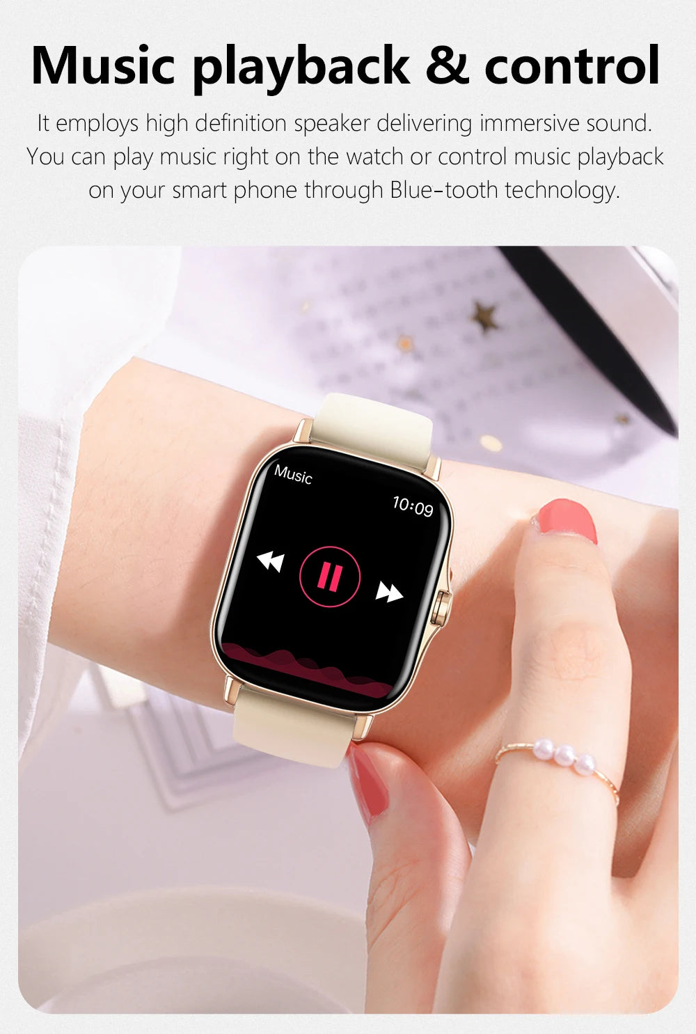 1.83'' Sports Smartwatch – Fitness & Call Tracker for iOS/Android