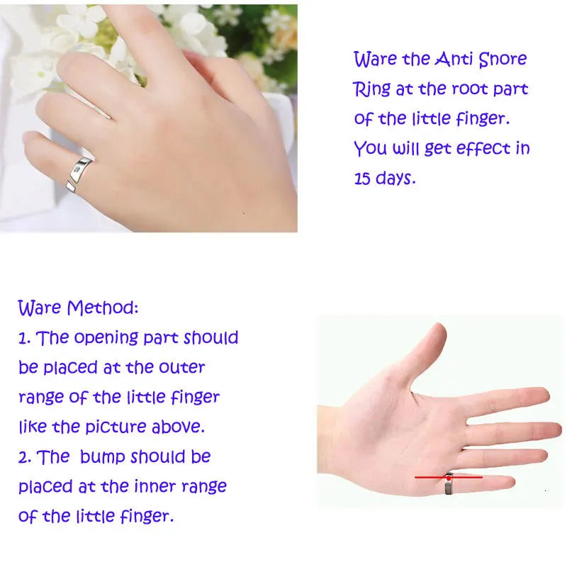 Anti-Snore Magnetic Acupressure Ring – Sleep Aid Finger Ring