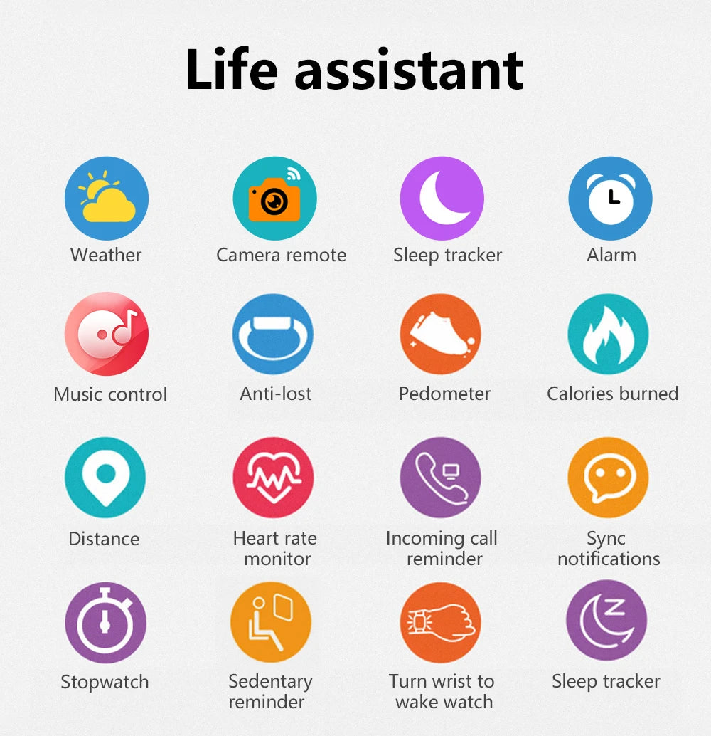 1.83'' Sports Smartwatch – Fitness & Call Tracker for iOS/Android