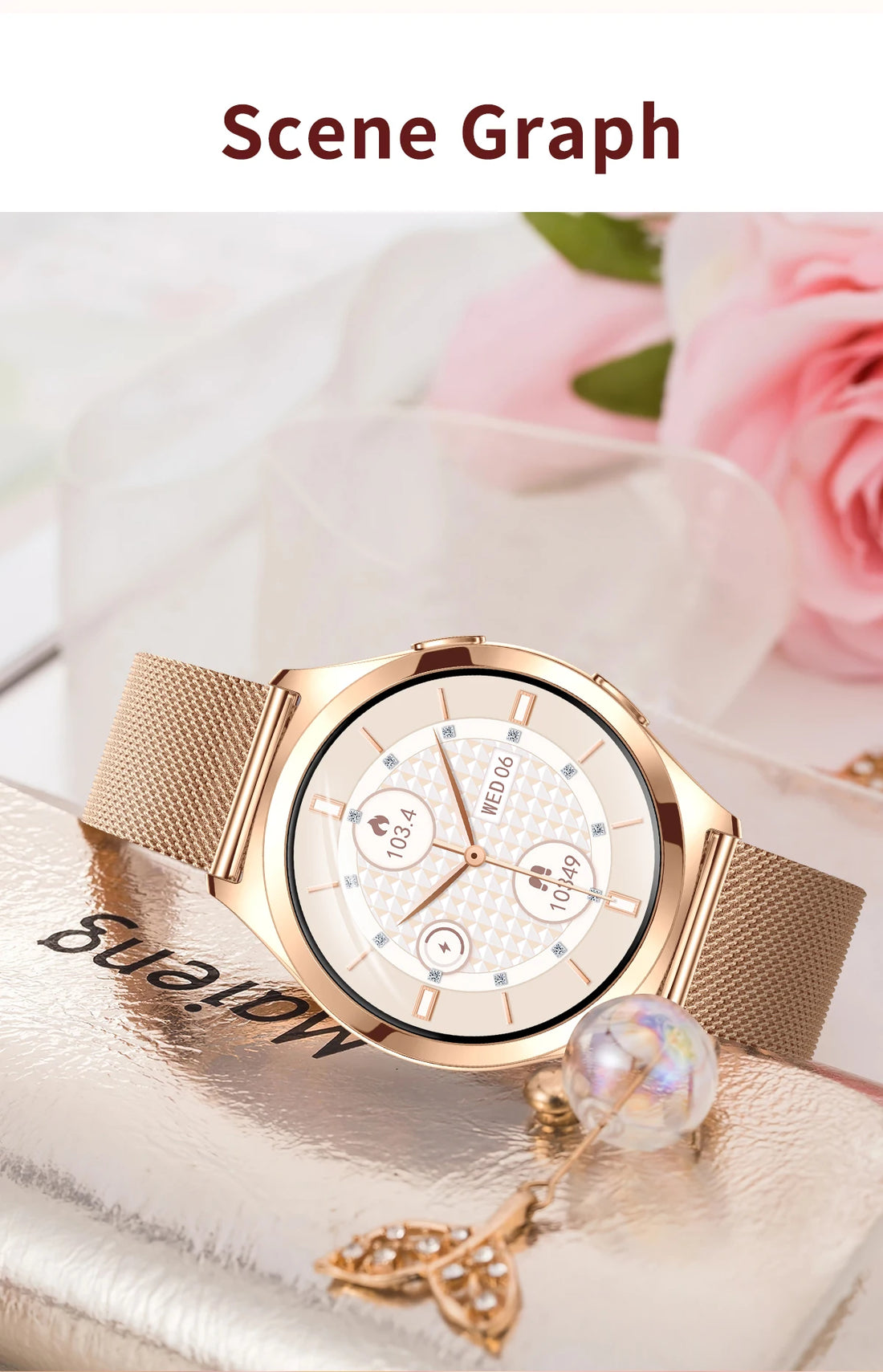 Ladies’ Bluetooth Smartwatch – Health & Outdoor Sports Tracker