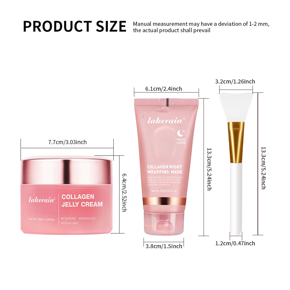 Collagen Face Mask & Jelly Cream Set – Firming & Hydrating Skincare