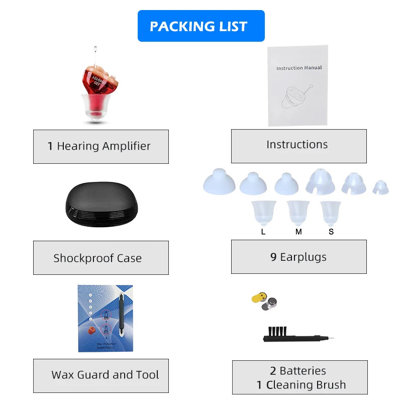 Mini Invisible Hearing Aid – J20 Sound Amplifier Device