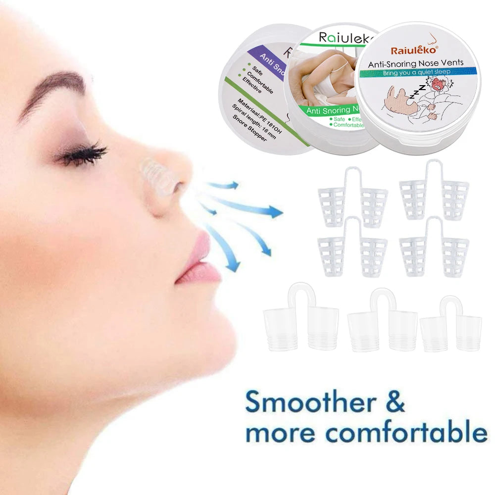 3/4PCS Anti-Snoring Nose Vents – Comfortable Nasal Dilator Set