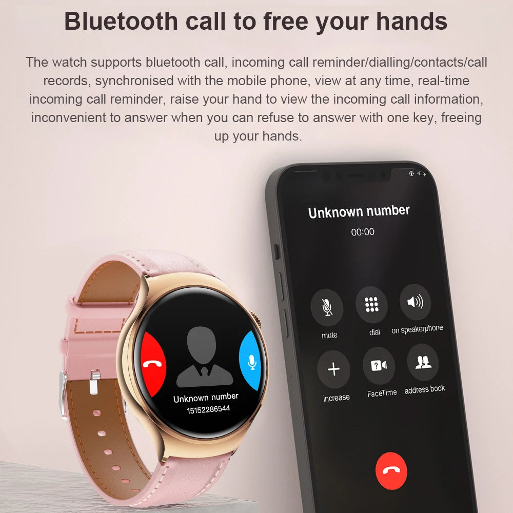 2025 Women’s Smartwatch – GPS, NFC, Bluetooth Call & Health Tracker