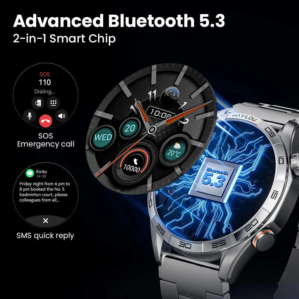 HAYLOU Solar 5 Smartwatch – 1.58" AMOLED, Voice Call, Health Tracker