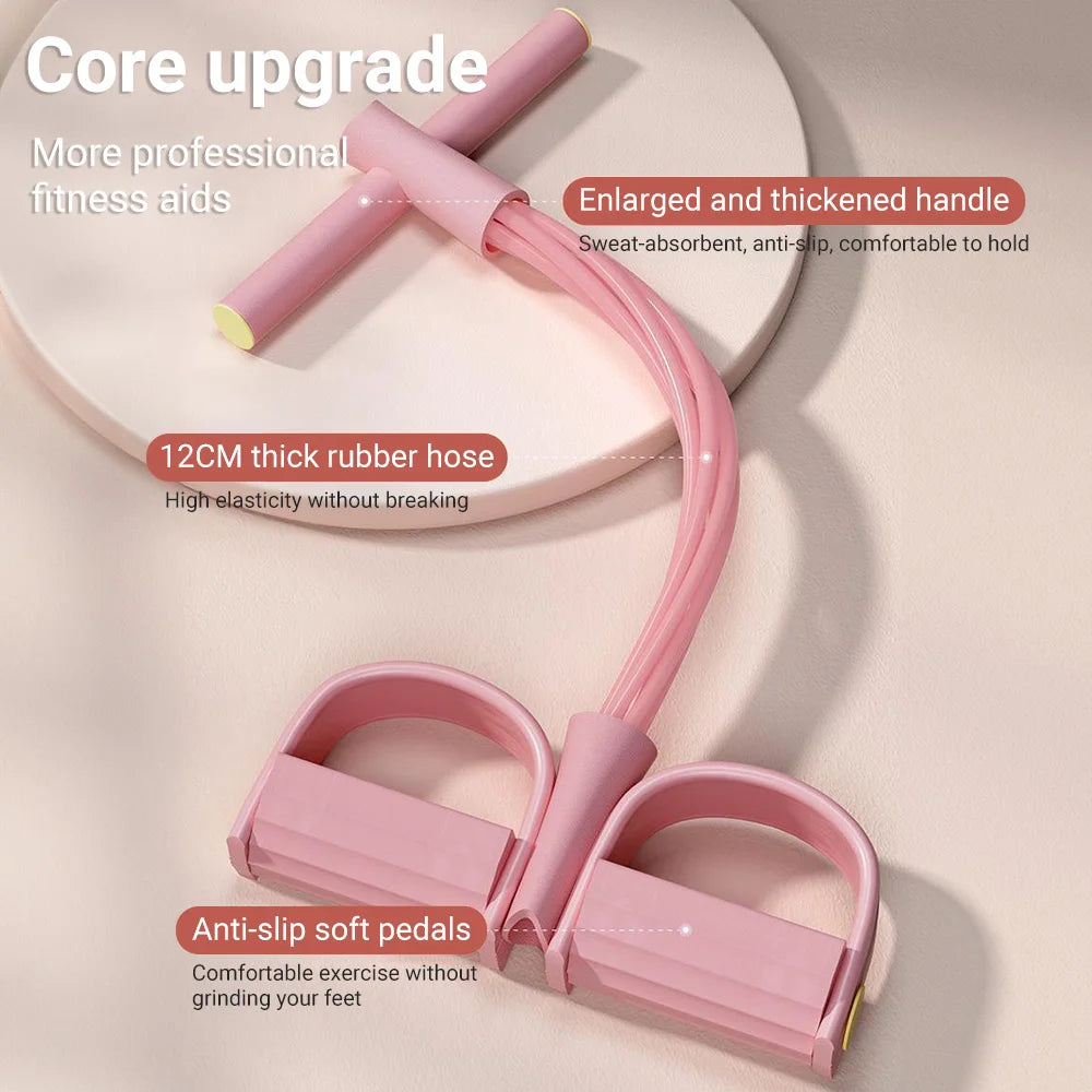 6-Tube Resistance Band Pedal Puller for Full-Body Workouts