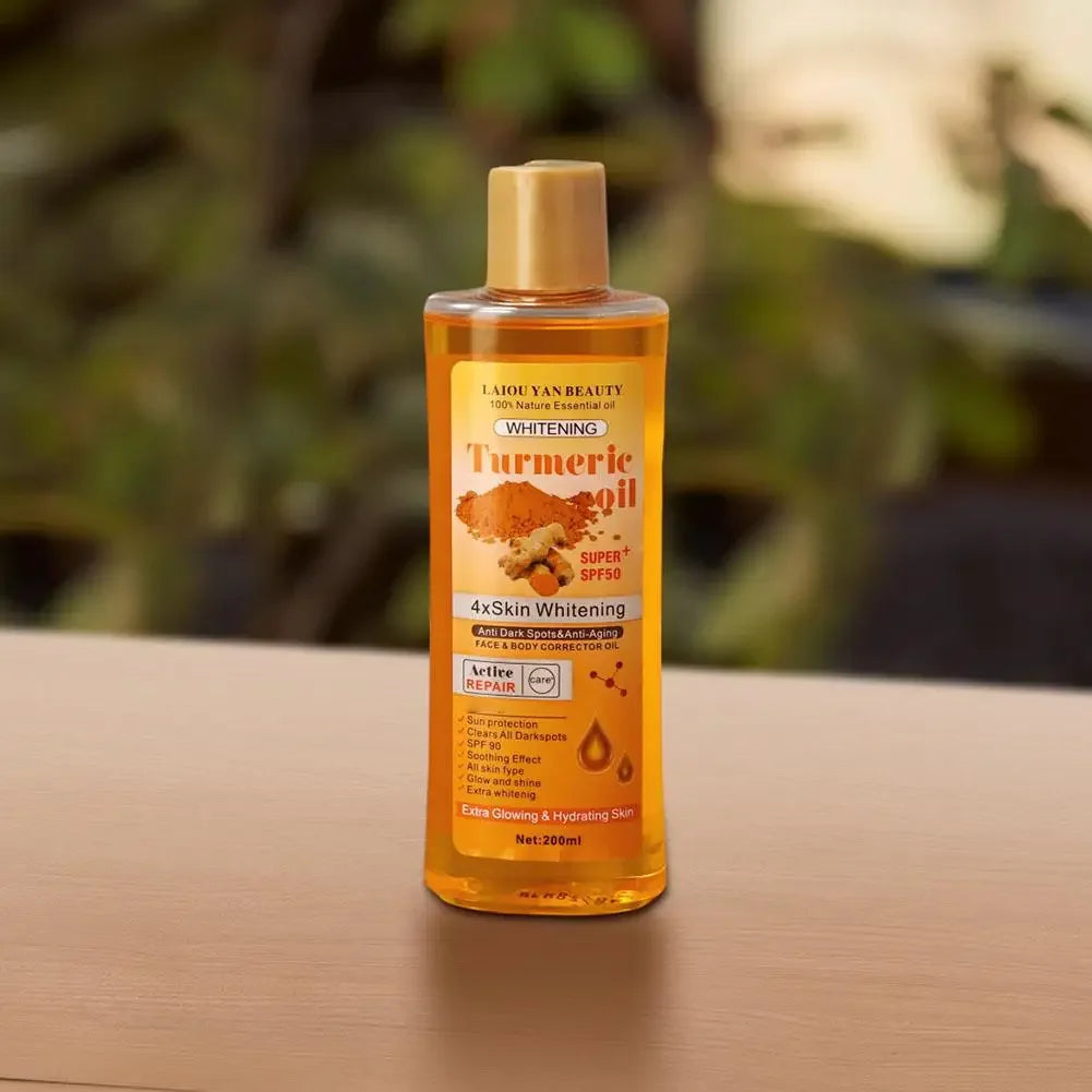 200ml Turmeric & Ginger Essential Oil – Hydrating Face & Body Serum