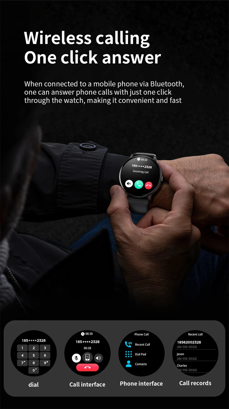2025 Bluetooth Smartwatch – Fitness & Health Tracker for Men/Women