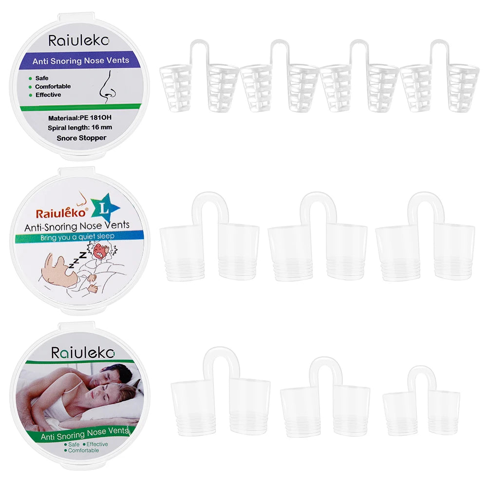 3/4PCS Anti-Snoring Nose Vents – Comfortable Nasal Dilator Set