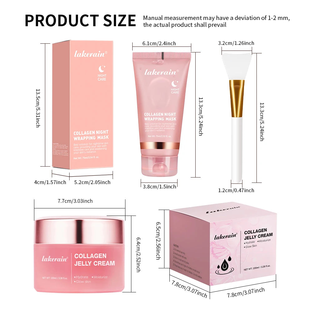 Collagen Face Mask & Jelly Cream Set – Firming & Hydrating Skincare
