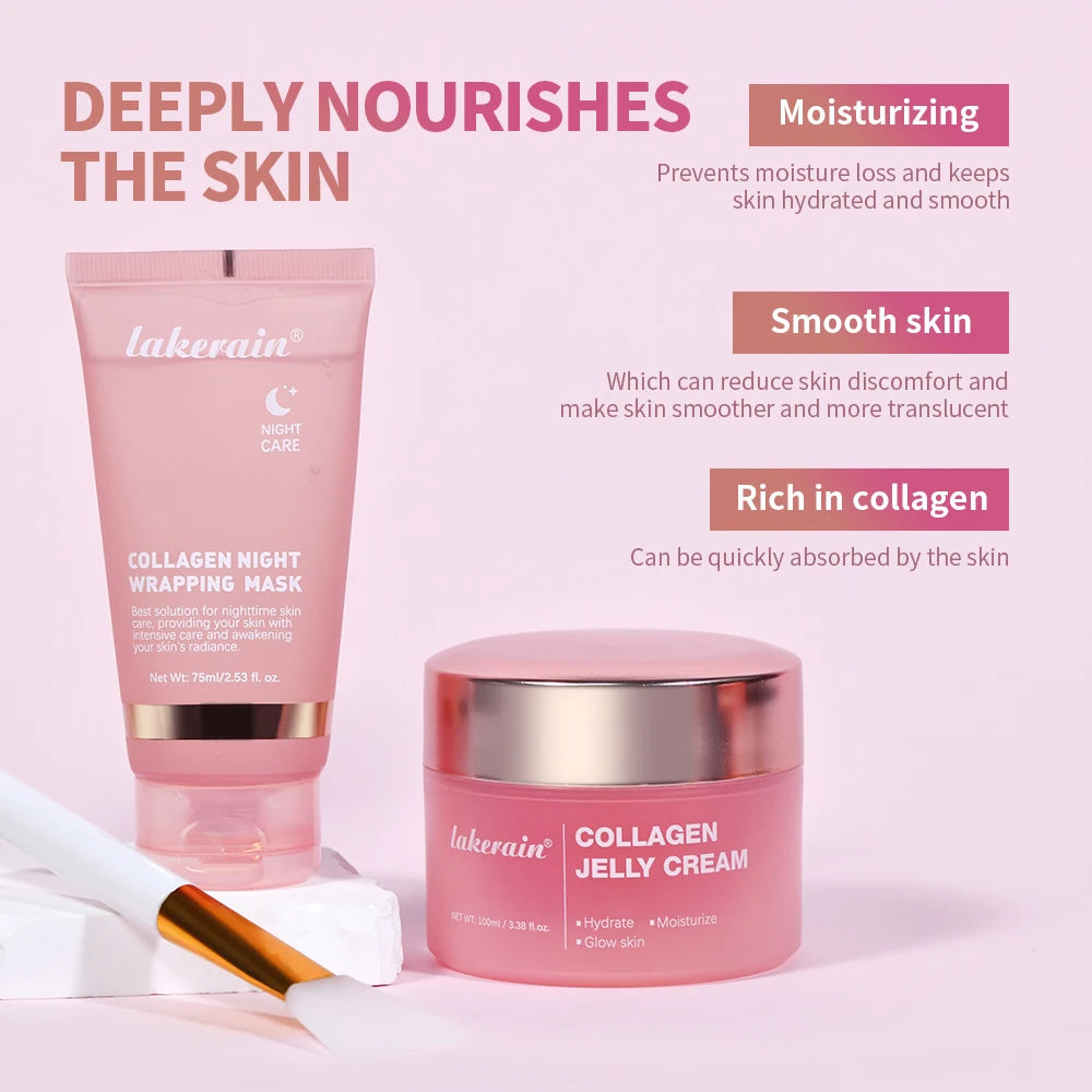 Collagen Face Mask & Jelly Cream Set – Firming & Hydrating Skincare