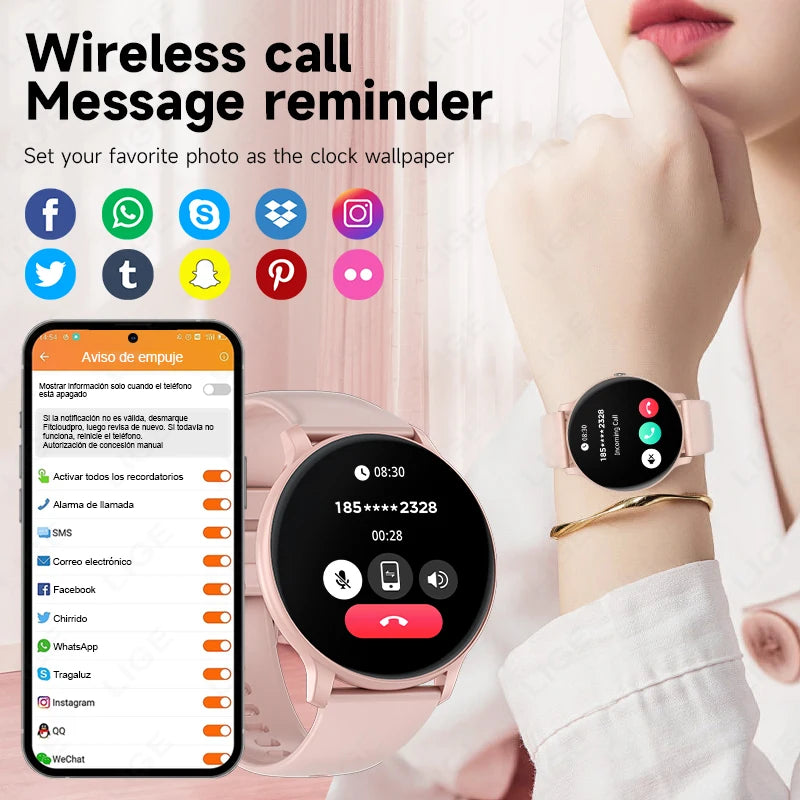 2025 Bluetooth Smartwatch – Fitness & Health Tracker for Men/Women