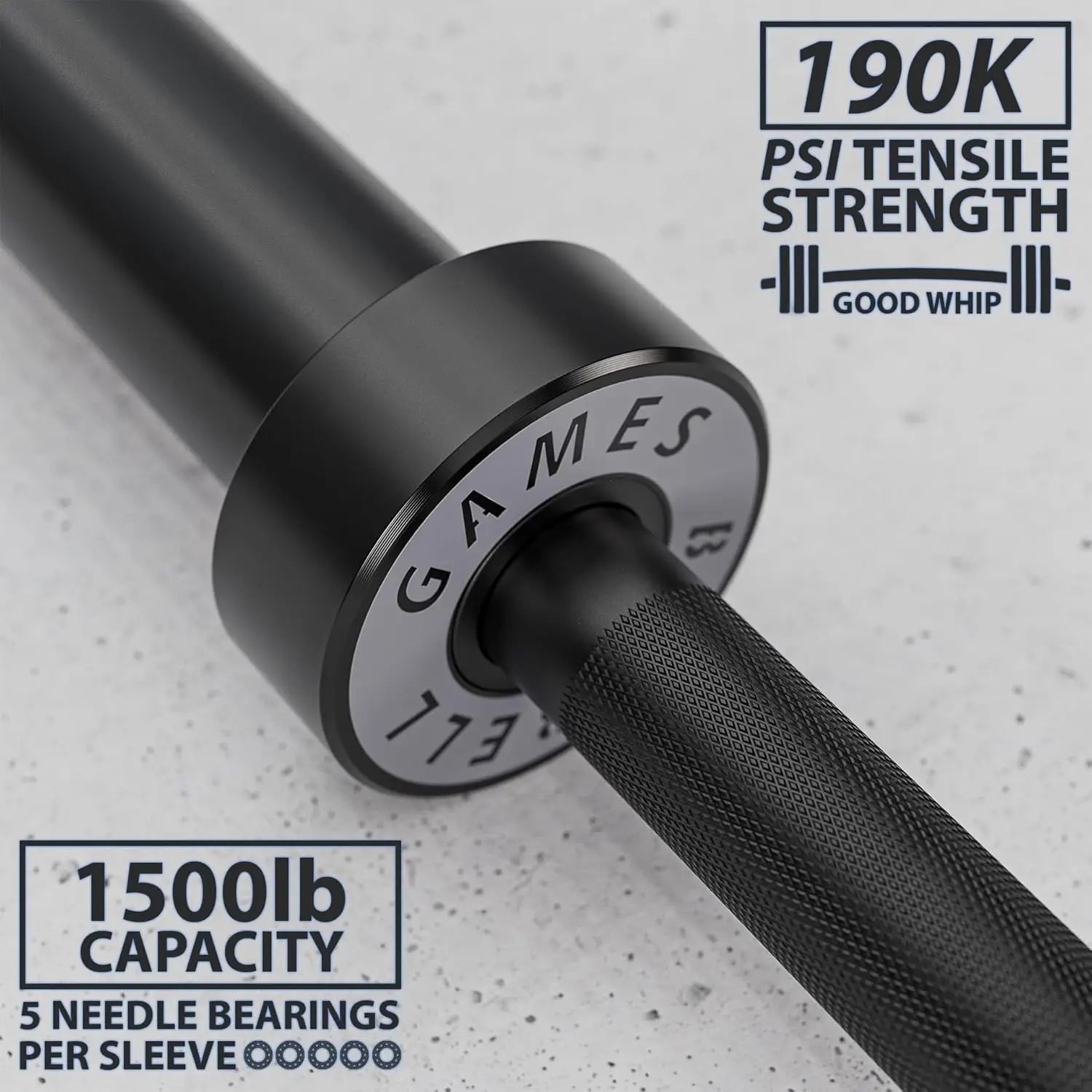 Games 15kg/20kg Ceramic-Coated Barbells – 1500lbs Rated