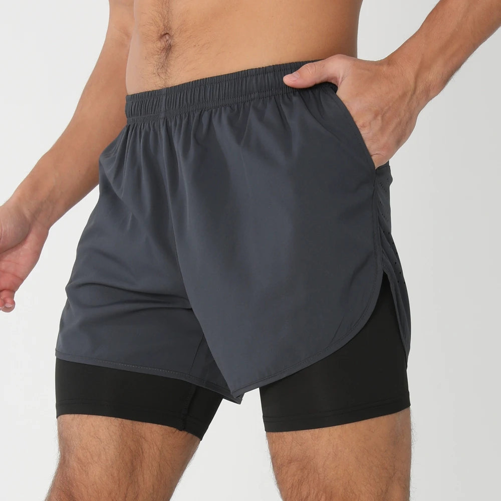 2025 Men’s 2-in-1 Running Shorts
