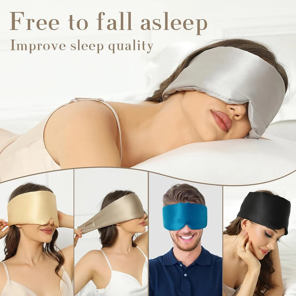 100% Mulberry Silk Sleep Mask – Soft Light-Blocking Eyepatch