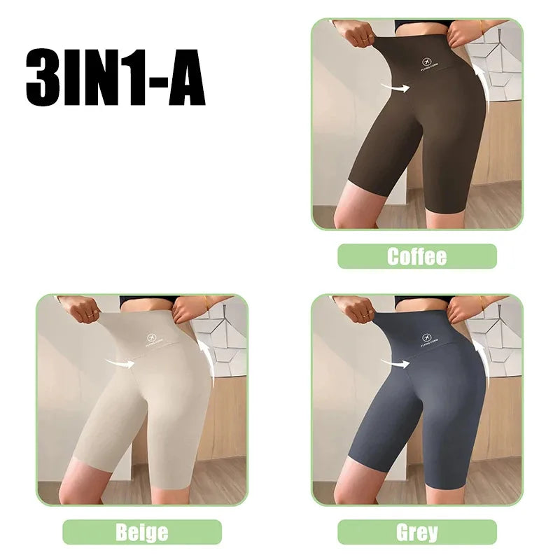 Women’s High-Waist Sports Shorts – Push-Up Fit