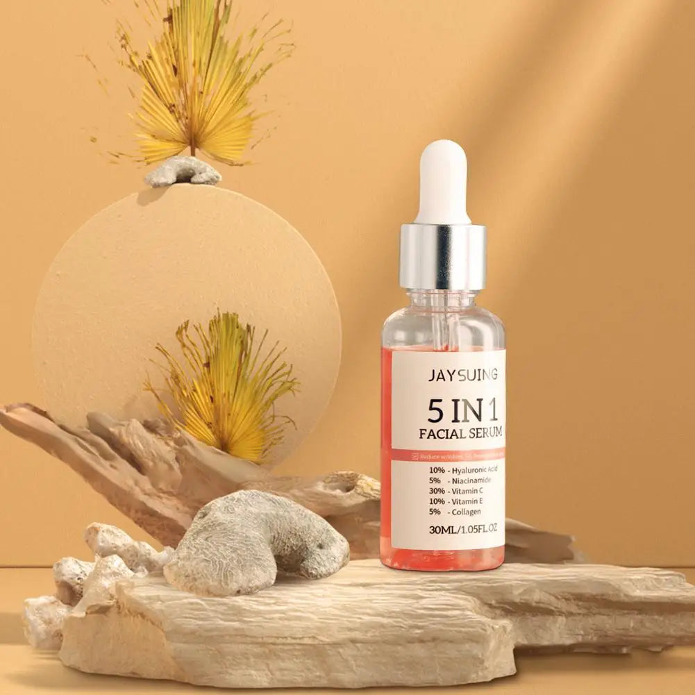 5-in-1 Hyaluronic Acid Face Serum – Vitamin C & Collagen