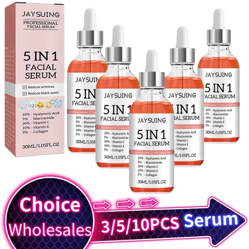5-in-1 Hyaluronic Acid Face Serum – Vitamin C & Collagen