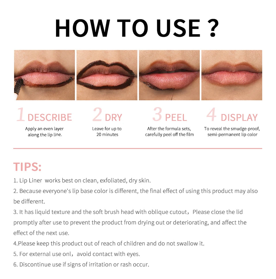 Waterproof Peel-Off Tattoo Lip Tint