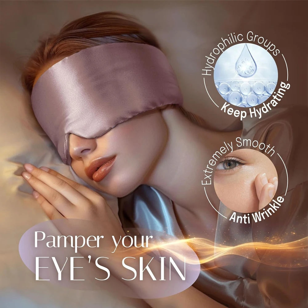 100% Mulberry Silk Sleep Mask – Soft Light-Blocking Eyepatch