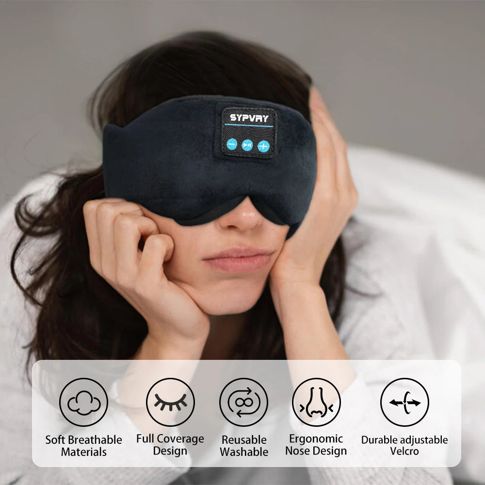 Bluetooth 5.3 Sleep Mask – Wireless Music Eye Shade