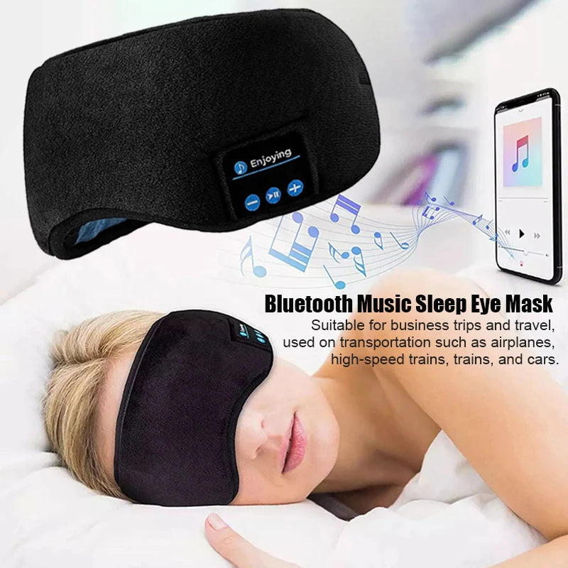 Bluetooth Sleep Headphones Eye Mask – Music Headband for Travel & Yoga