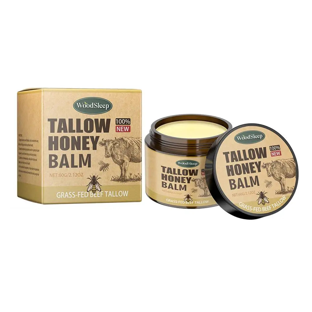 Whipped Beef Tallow Honey Balm – Moisturizing Face & Body Cream