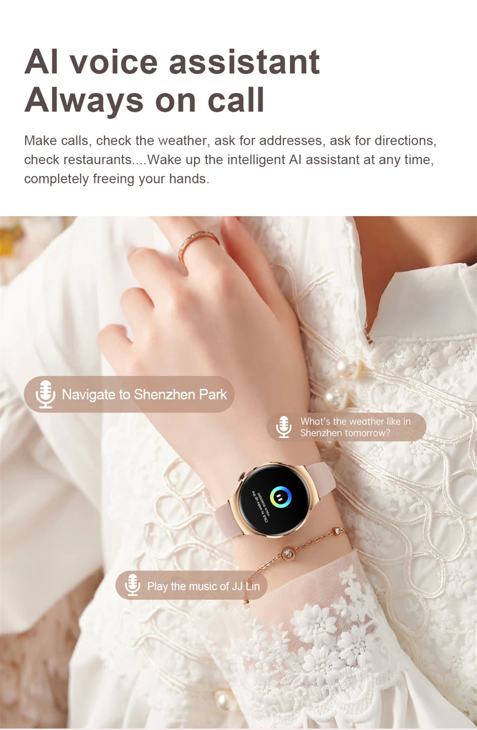 2025 Women’s Smartwatch – GPS, NFC, Bluetooth Call & Health Tracker