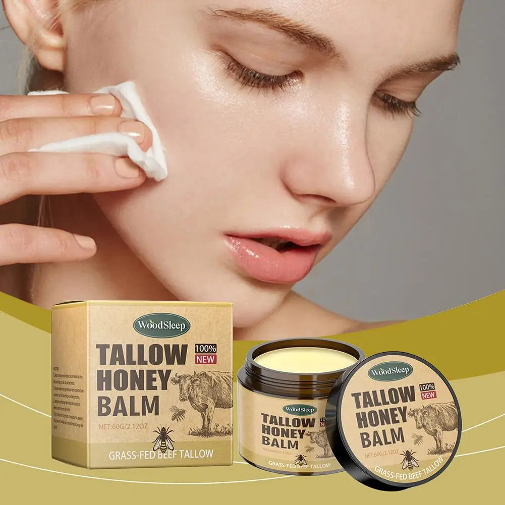 Whipped Beef Tallow Honey Balm – Moisturizing Face & Body Cream