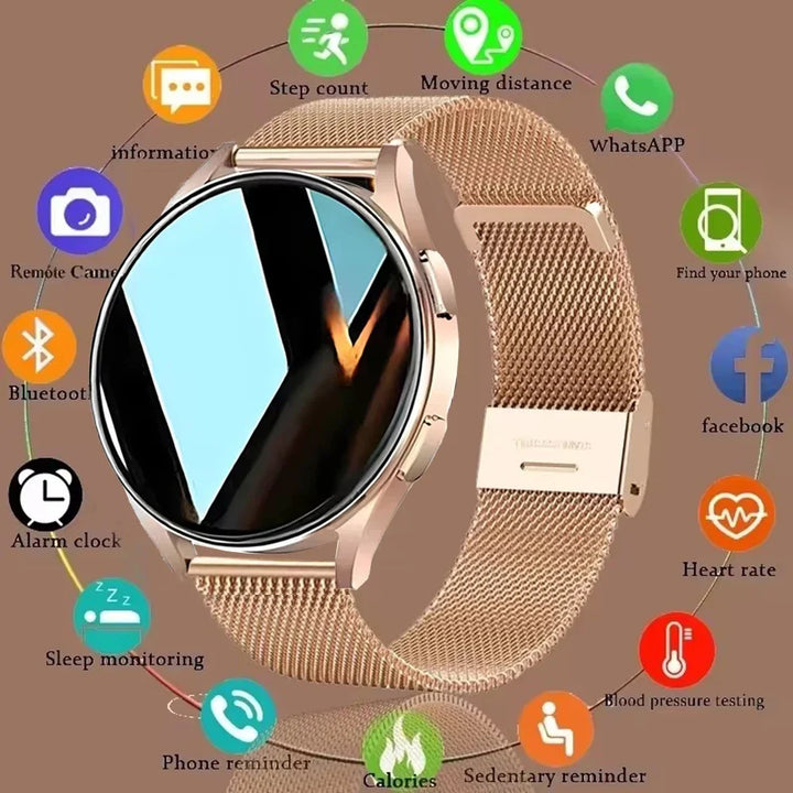2025 Women’s Smartwatch – 1.28" Screen, Bluetooth Call, Health Monitor
