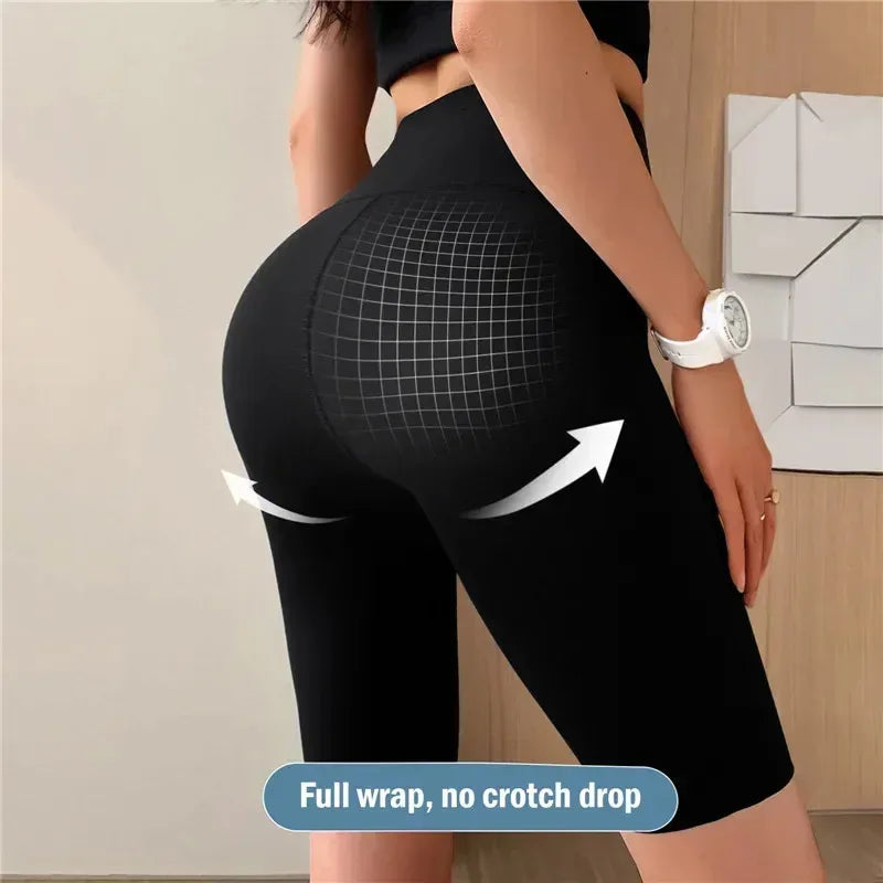Women’s High-Waist Sports Shorts – Push-Up Fit
