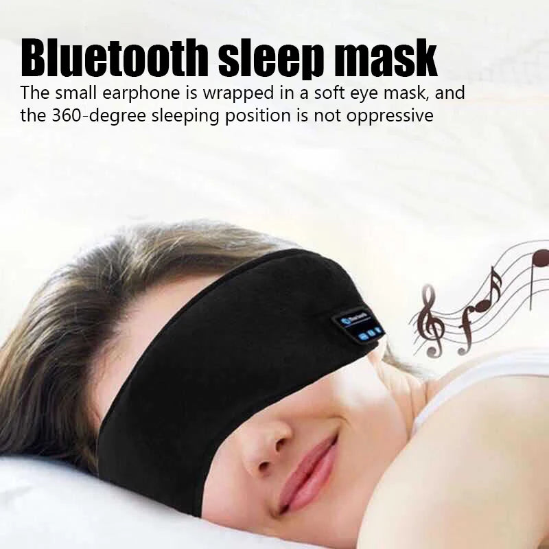 Bluetooth Sleep Headphones Eye Mask – Music Headband for Travel & Yoga