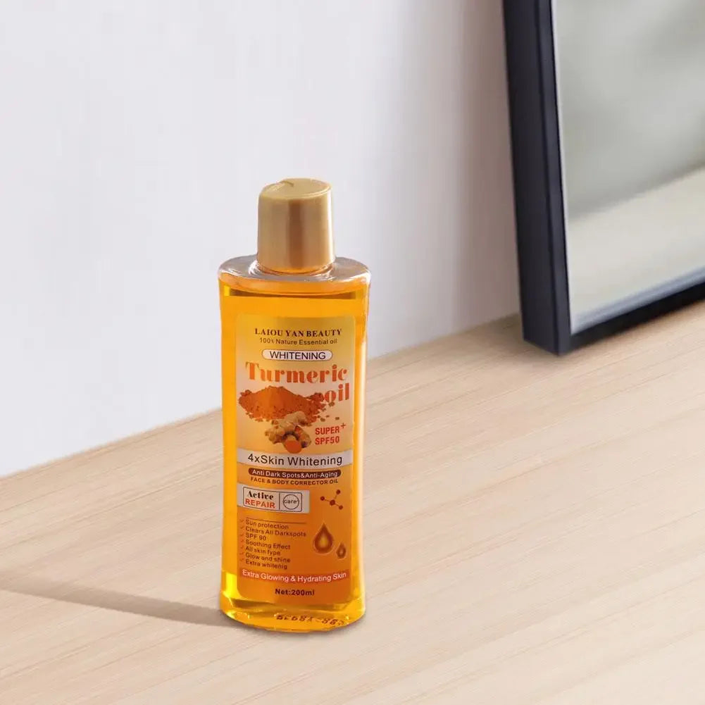 200ml Turmeric & Ginger Essential Oil – Hydrating Face & Body Serum