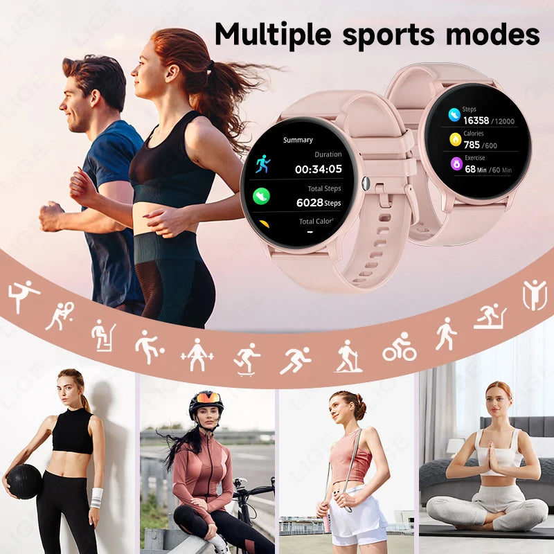 2025 Bluetooth Smartwatch – Fitness & Health Tracker for Men/Women