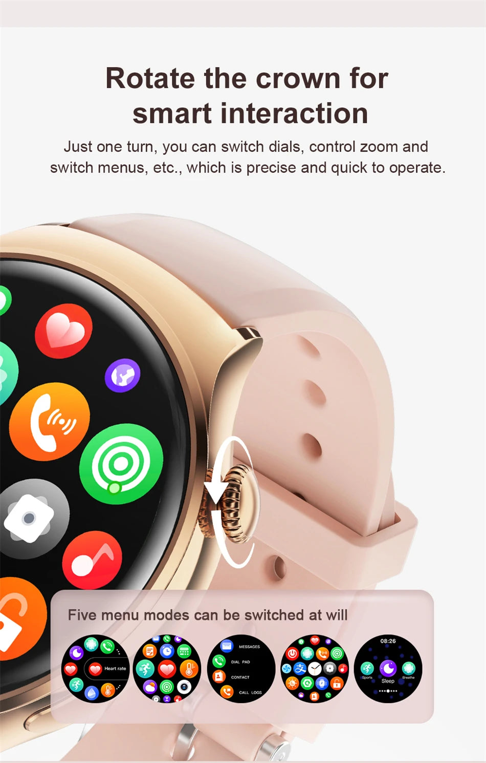 2025 Women’s Smartwatch – GPS, NFC, Bluetooth Call & Health Tracker