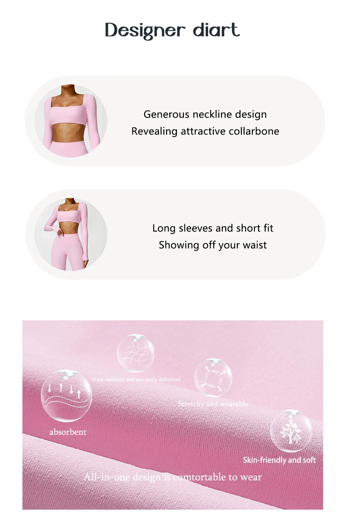 Women’s Long-Sleeve Sports Top – Yoga & Running Workout Shirt