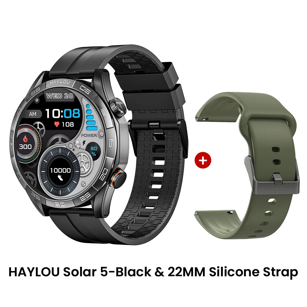 HAYLOU Solar 5 Smartwatch – 1.58" AMOLED, Voice Call, Health Tracker