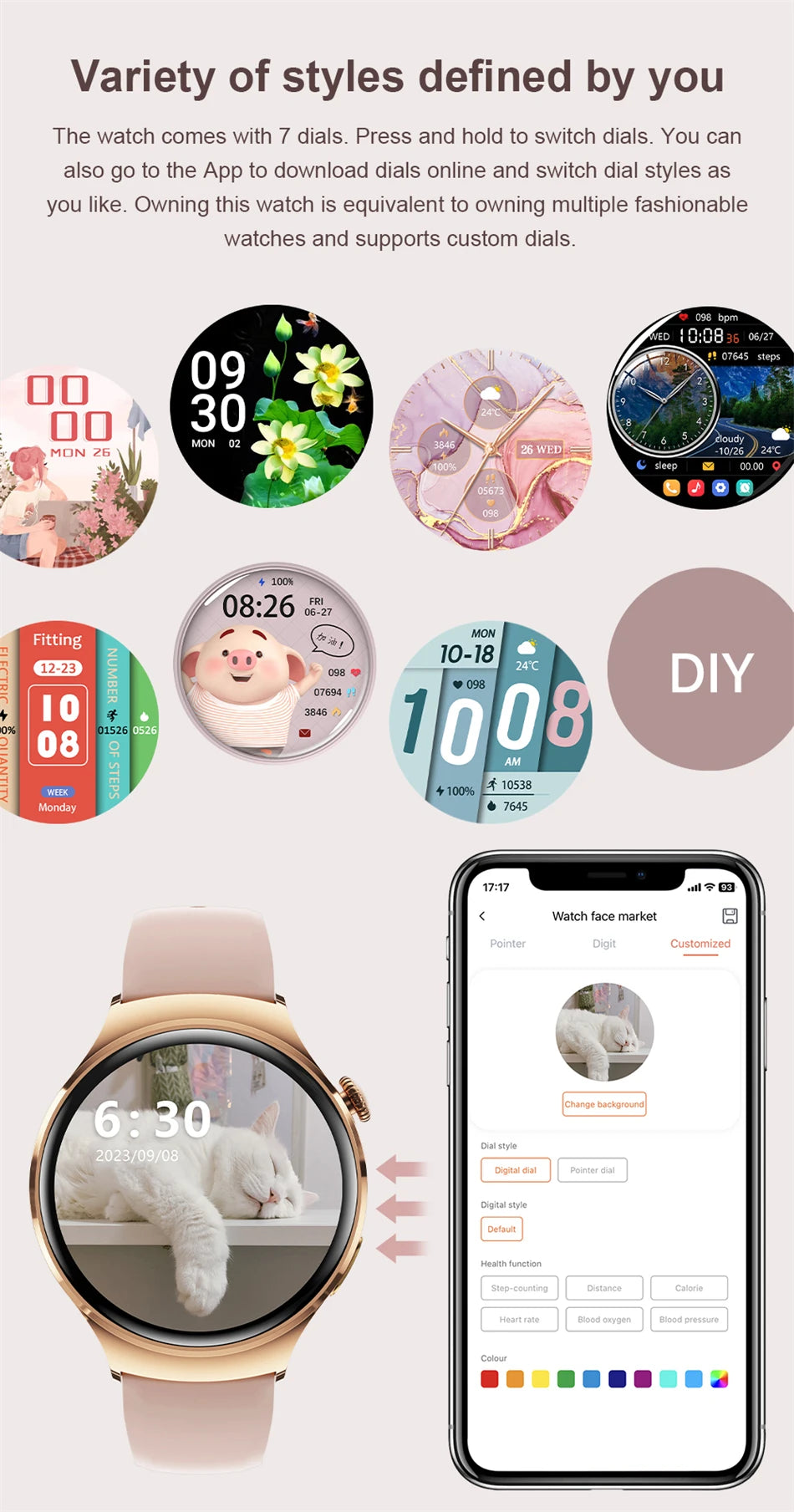 2025 Women’s Smartwatch – GPS, NFC, Bluetooth Call & Health Tracker