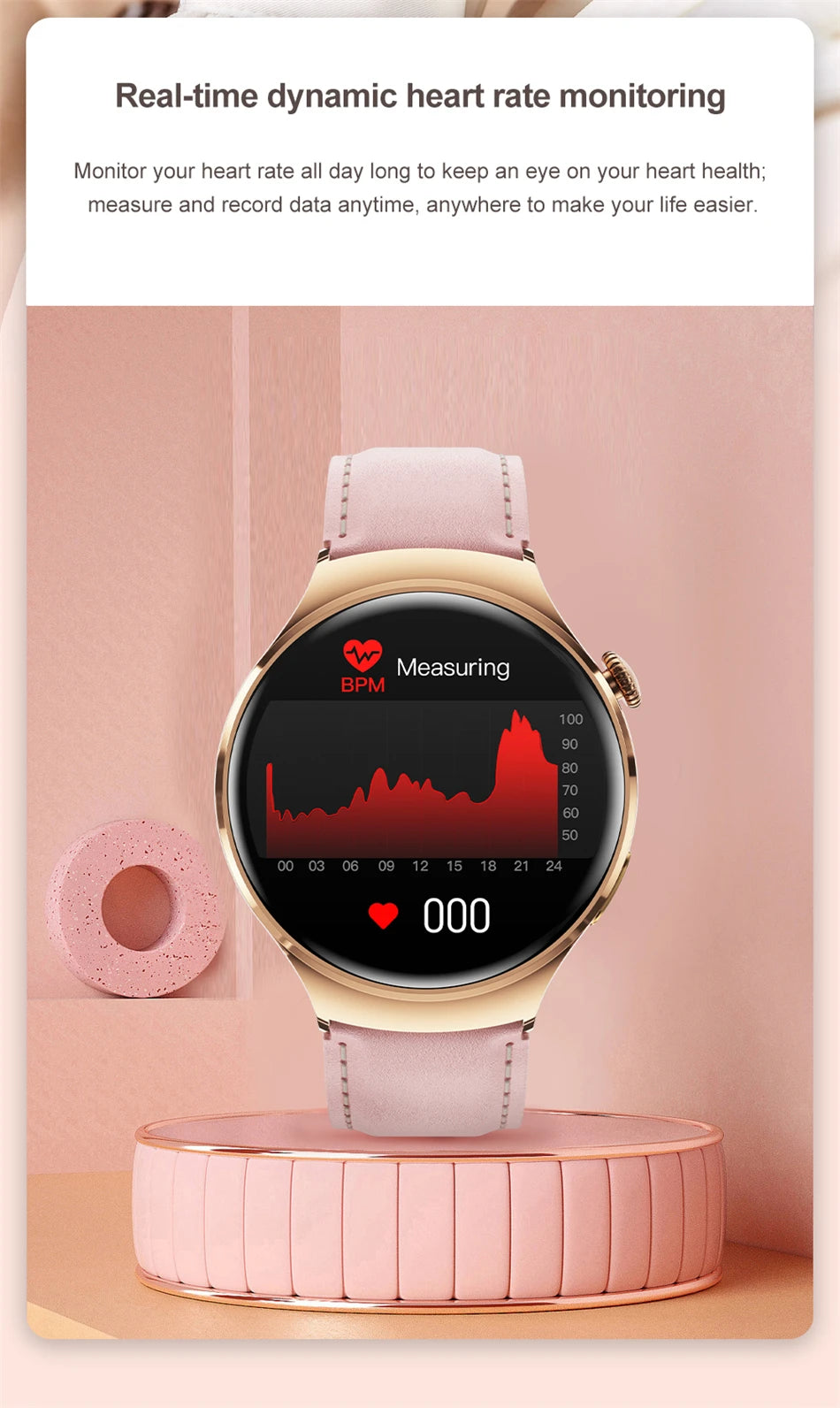2025 Women’s Smartwatch – GPS, NFC, Bluetooth Call & Health Tracker