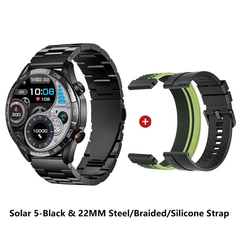HAYLOU Solar 5 Smartwatch – 1.58" AMOLED, Voice Call, Health Tracker