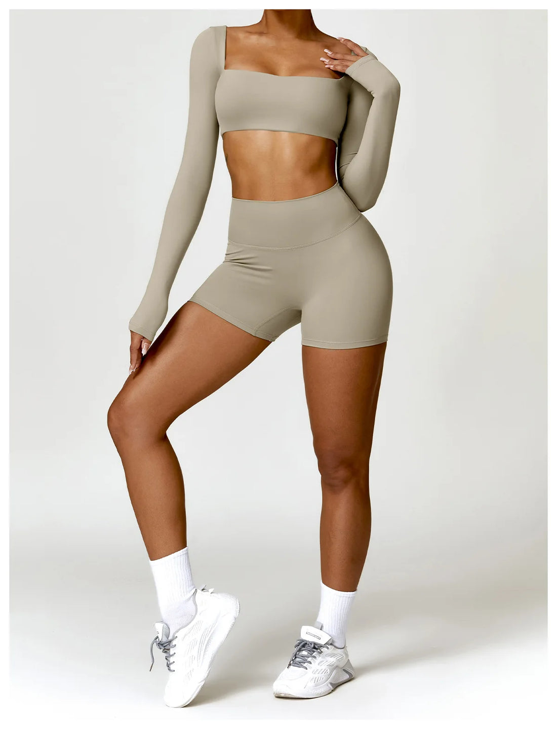 Women’s Long-Sleeve Sports Top – Yoga & Running Workout Shirt