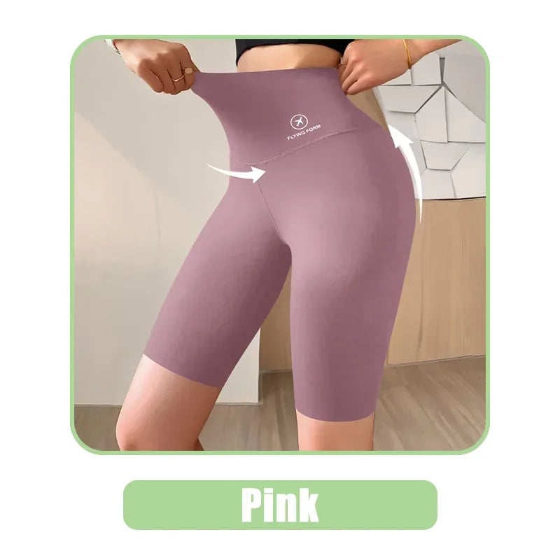 Women’s High-Waist Sports Shorts – Push-Up Fit