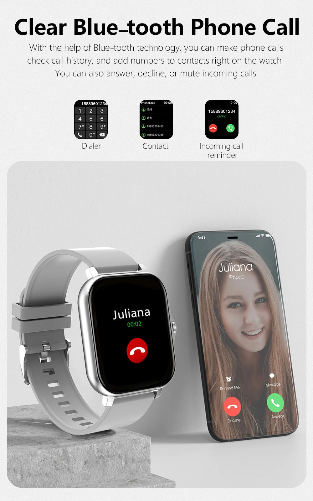 2025 Waterproof Smartwatch – Fitness & Bluetooth Call Watch