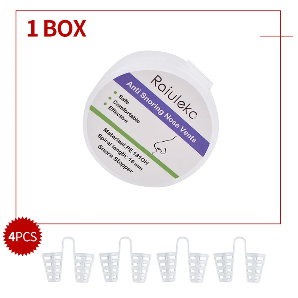3/4PCS Anti-Snoring Nose Vents – Comfortable Nasal Dilator Set