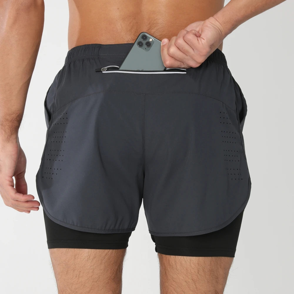 2025 Men’s 2-in-1 Running Shorts