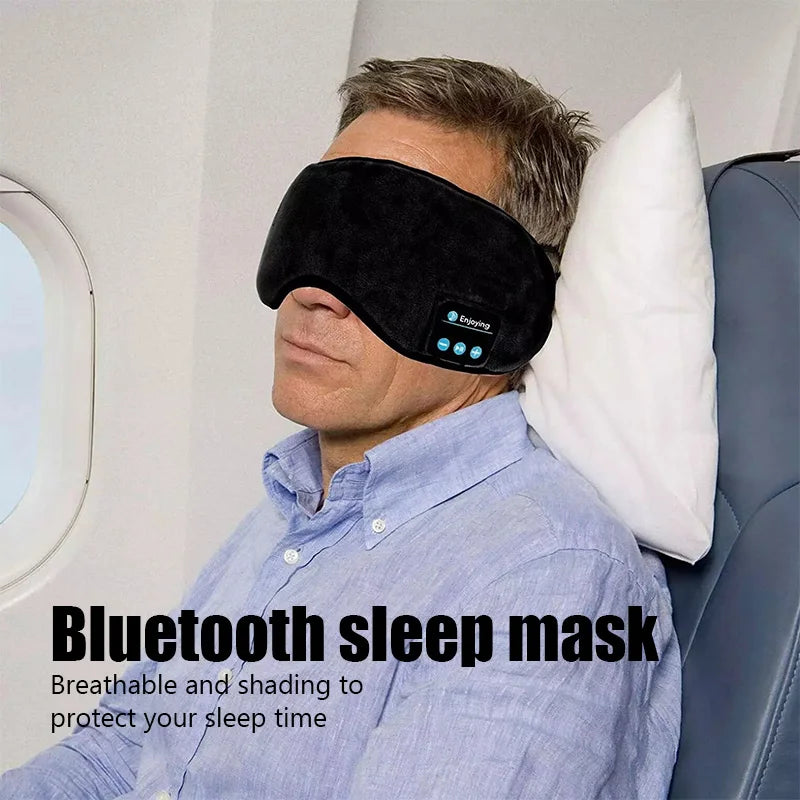 Bluetooth Sleep Headphones Eye Mask – Music Headband for Travel & Yoga