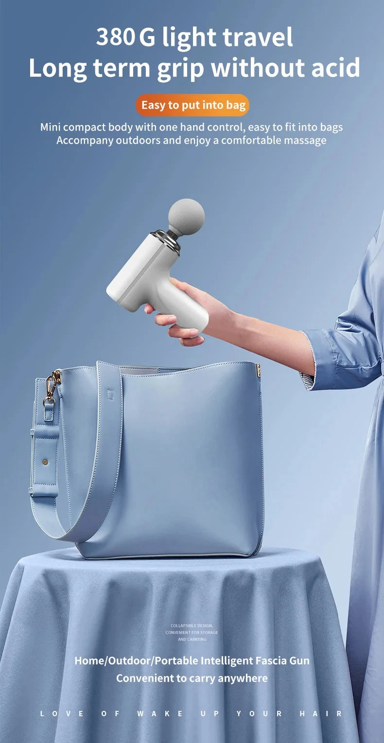 AI Smart Massage Gun with LED Light