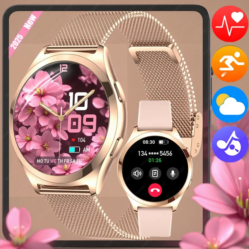 Ladies’ Bluetooth Smartwatch – Health & Outdoor Sports Tracker
