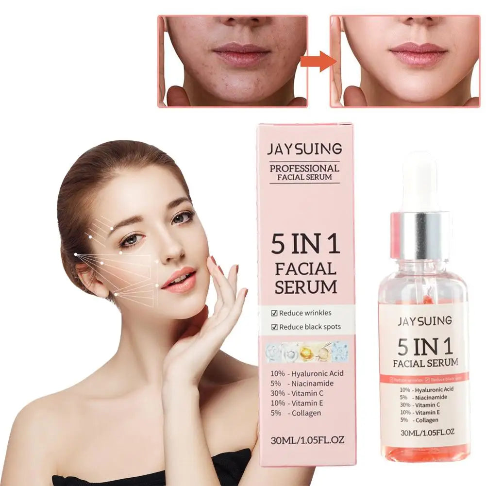 5-in-1 Hyaluronic Acid Face Serum – Vitamin C & Collagen