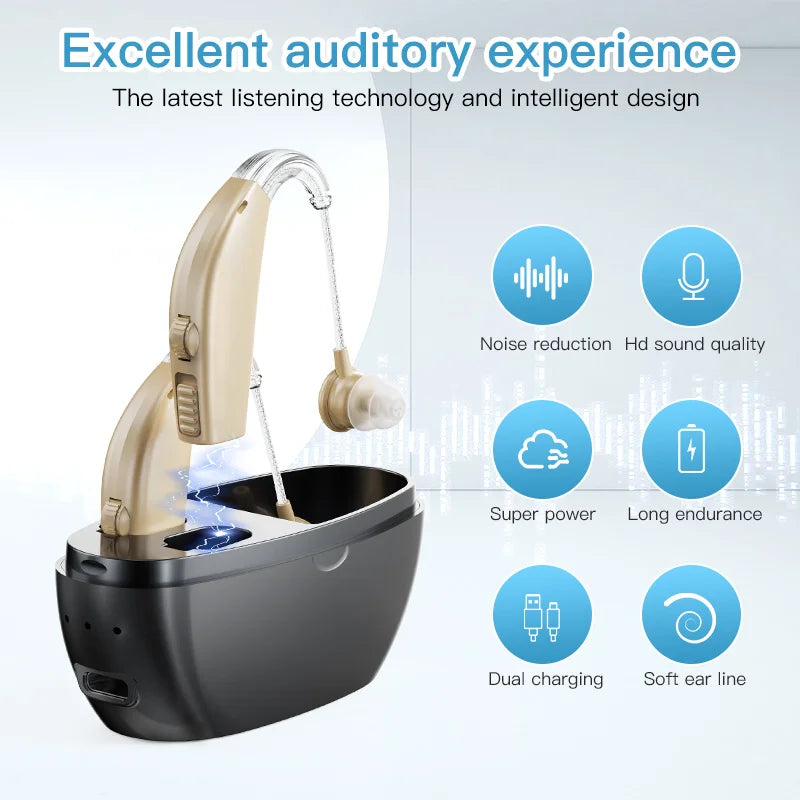 BTE Rechargeable Hearing Aid for Severe Hearing Loss